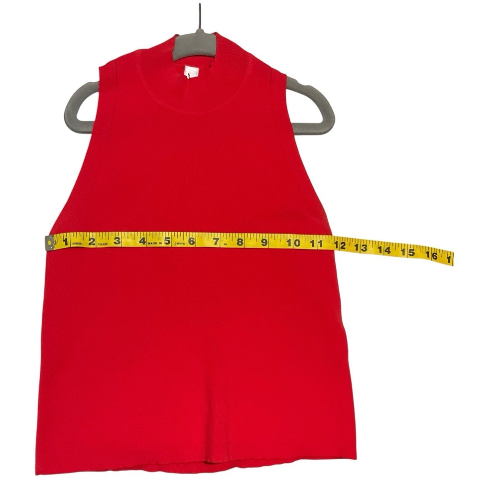 adam selman sport Red Top  Athletic Sleeveless Shirt Casual Size Small Women - Picture 4 of 8
